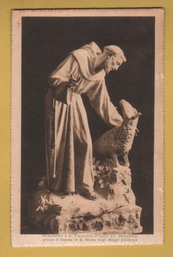 `Monumento a S.Francesco d`Assisi (V. Rosignoli)......` - Postally Unused - IPA CT Postcard