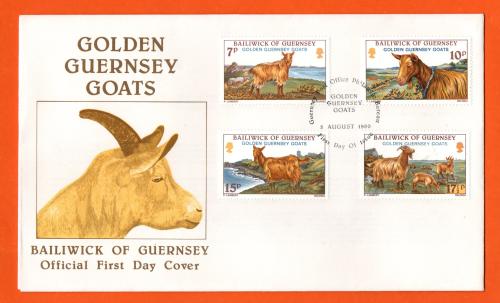 Bailiwick Of Guernsey - FDC - 1980 - Golden Guernsey Goats Issue - Official First Day Cover