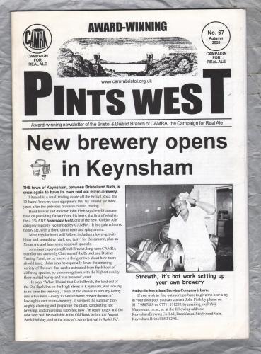 Camra - `Pints West` - No.67 - Autumn 2005 - Published by Camra