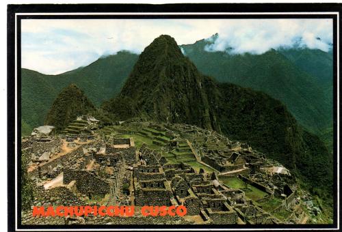 `Machupicchu Cusco` - Postally Unused - Although Written to Rear - Made in Peru Postcard