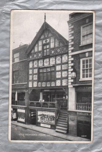 `Gods Providence House, Chester` - Postally Unused - c1935 - Valentine`s Postcard G.3114