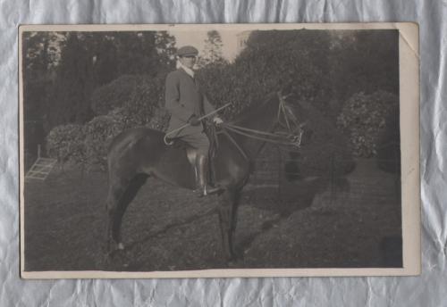 Man on a Horse - Postally Unused - c1920s - S.A.Chandler & Co Postcard