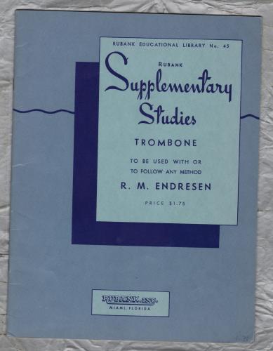 `Rubank Supplementary Studies - Trombone` - R.M.Endresen - Published by Rubank.Inc