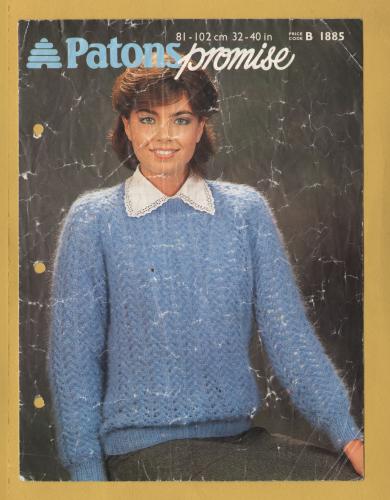 Patonspromise - Chest Sizes 32 to 40" (81 -102cm)- Design No.1885 - Sweater - Knitting Pattern