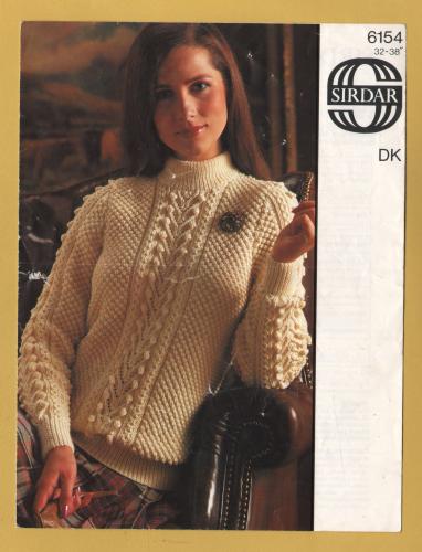Sirdar - Double Knit - 32-38" (81-97cm) - Design No.6154 - Sweater - Knitting Pattern