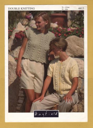Hayfield - Double Knitting - 30-44" (76-112cm) - Design No.4413 - Cardigan and Top - Knitting Pattern