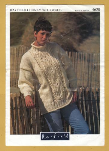 Hayfield - Chunky with Wool - 30-42" (76-107cm) - Design No.4620 -  Sweater - Knitting Pattern