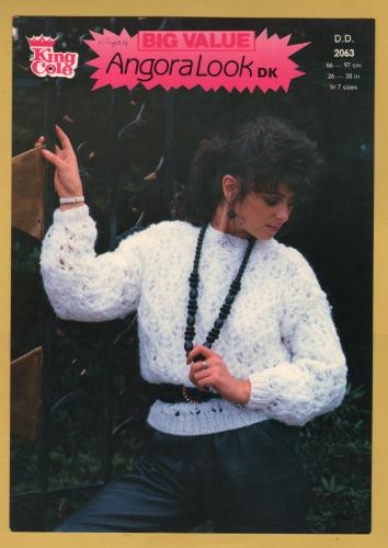 King Cole - Angora Look - DK - 26-38" (66-97cm) - Design No.DD2063 - Sweater - Knitting Pattern
