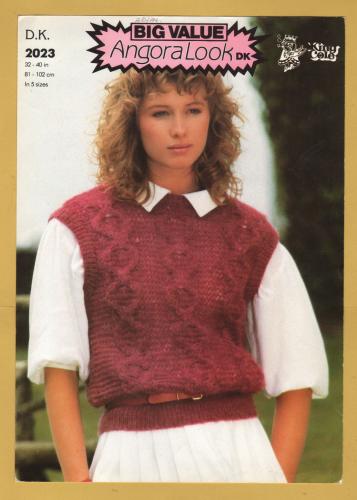 King Cole - Angora Look DK - 32-40" (81-102cm) - Design No.2023 - Slipover - Knitting Pattern