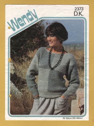 Wendy - Double Knitting - 30-40" (76-102cm) - Design No.2373 - Lady`s Sweater - Knitting Pattern
