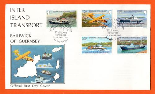 Bailiwick Of Guernsey - FDC - 1981 - Inter Island Transport Issue - Official First Day Cover