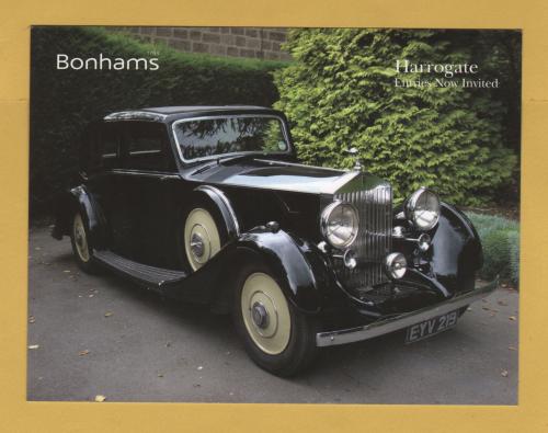Bonhams - Sale of Collectors` Motor Cars, Motorcycles and Automobilia -`Entries Now Invited` - Harrogate - Tuesday 22 November 2005