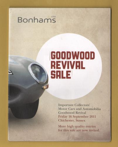 Bonhams - Important Collectors` Motor Cars and Automobilia -`Further Entries For This Sale..` - Goodwood - Friday 16 September 2011