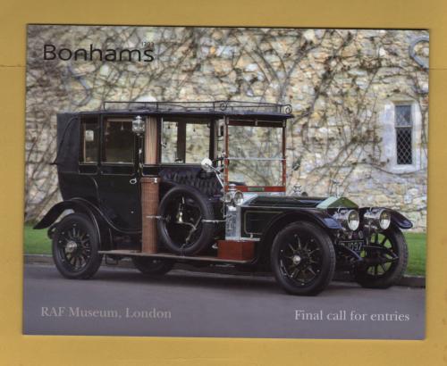 Bonhams - Sale of Collectors` Motor Cars and Automobilia -`Final Call For Entries` - RAF Museum, London - Monday 21 April 2010