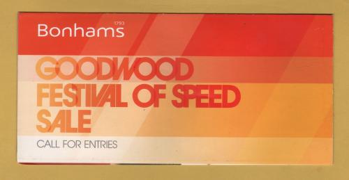 Bonhams - Important Collectors` Motor Cars and Automobilia -`Call For Entries` - Goodwood - Friday 1 July 2011