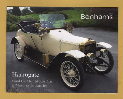 Bonhams - Sale of Collectors` Motor Cars, Motorcycles, Historic Commercial Vehicles and Automobilia -`Final Call For Entries` - Harrogate - Wednesday 17 November 2010