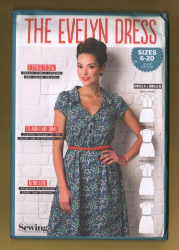 Simply Sewing - `THE EVELYN DRESS` - UK Sizes 6-20 - `....two lengths and a swishy fit-and-flare sihouette.` - Published by Simply Sewing Magazine