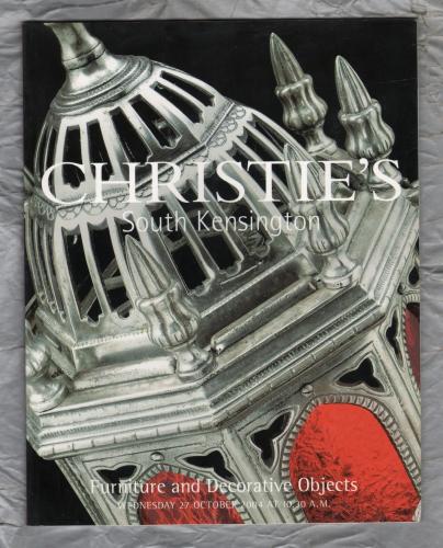 Christie`s - South Kensington Auction Catalogue - `Furniture and Decorative Objects` - London - Wednesday 27th October 2004
