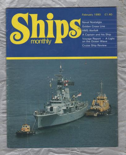 Ships Monthly - February 1990 - Vol 25 - No.2 - `HMS Norfolk` - Waterway Productions Limited