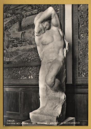 `Florence Galleria Accademia - The Young Slave by Michaelangelo` - Postally Unused - Nova Lux Postcard.