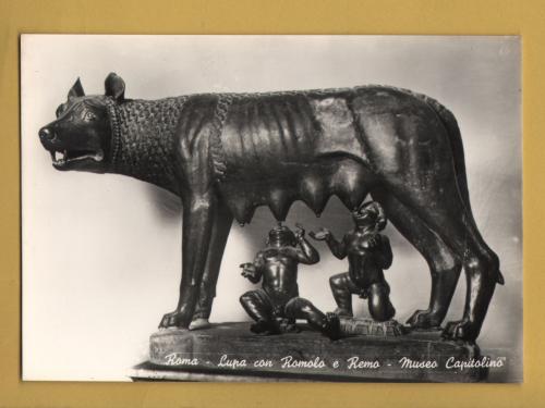`Rome - Capitaline Museum - She-Wolf with Romulus and Remus` - Postally Unused - Fotorapido Terni Postcard.