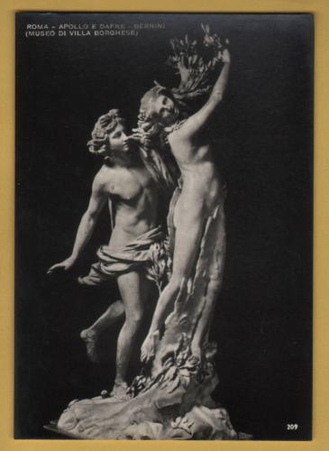 `Rome - Villa Borghese Museum - Apollo and Daphne by Bernini` - Postally Unused - E.Richter Postcard.