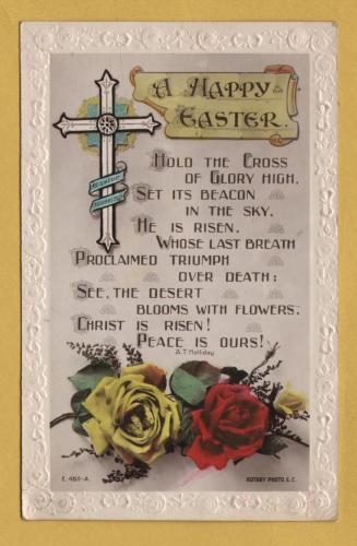 `A Happy Easter` - Postally Used - Rotary Photo Postcard.