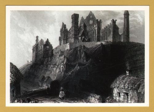 `Cashel, Co Tipperary, St Patrick`s Rock from Bartlett`s` by William Henry Bartlett - Postally Unused - Duchas Postcard.