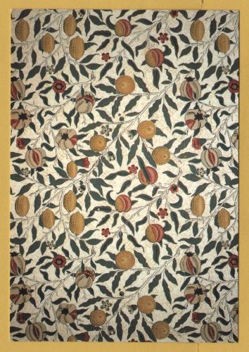 `Standen, West Sussex - Detail of the Billiard Room`s Pomegranate Wallpaper` - Postally Unused - National Trust Postcard.