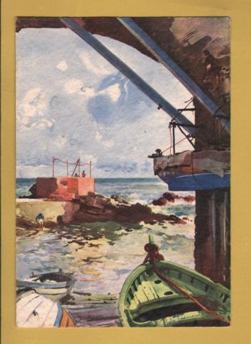 `Unknown Painting by Aldo Raimondi` - Hotel Savoia - Nerv - Postally Unused - Barabino & Graeve Postcard.