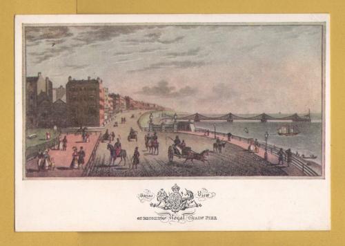 `The Chain Pier and Marine Parade by J.Bruce` - Postally Unused - F.J.Ward`s Bookshop Postcard.