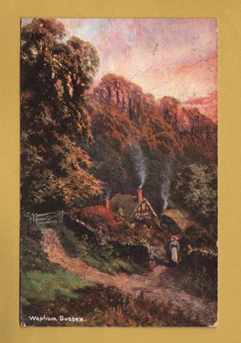 `Wepham, Sussex by Unknown Artist` - Postally Used-1913 - S.Hildesheimer Postcard.