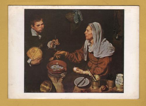 `An Old Woman Cooking Eggs by Velasquez` - Postally Unused - Gallery Postcard.