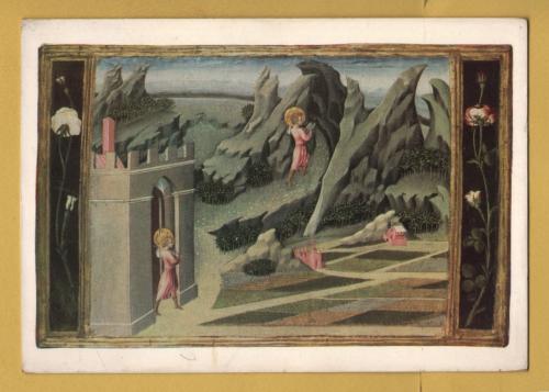 `S. John the Baptist Retiring to the Desert by Giovanni DIi Paolo` - Postally Unused - National Gallery Postcard.