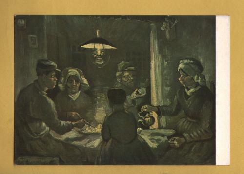 `The Potato-eaters by Vincent Van Gogh` - Postally Unused - Rijksmuseum Postcard.