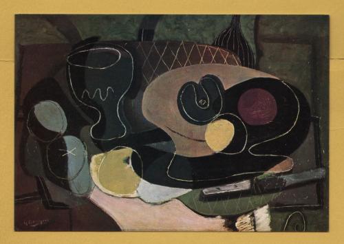 `Still Life by Georges Braque` - Postally Unused - Municipal Museum, Amsterdam Postcard.