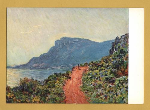 `La Corniche de Monaco 1884 by Claude Monet` - Postally Unused - Municipal Museum,Amsterdam Postcard.