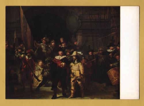 `The Nightwatch by Rembrandt Van Rijn` - Postally Unused - Rijksmuseum,Amsterdam Postcard.