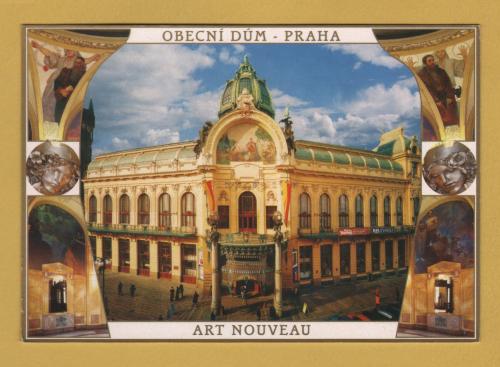 `Prague - Municipal House - Art Nouveau` - Postally Unused - Julius Pufler Postcard.
