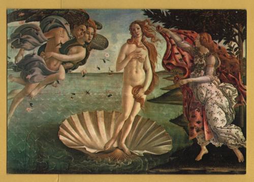 `Florence, Uffizi Gallery - The Birth of Venus by Botticelli` - Postally Unused - FUD Postcard.