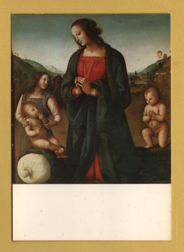 `Florence, Pitti Gallery - Adoration by Perugino` - Postally Unused - FUD Postcard.