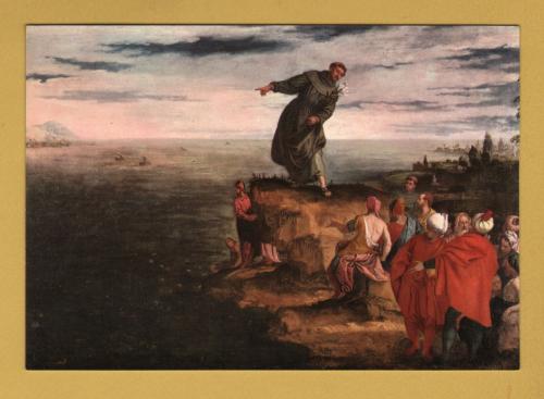 `Rome, Borghese Gallery - St Anthony Preaching to the Fishes` - Postally Unused - EVR Postcard.