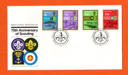 Bailiwick Of Guernsey - FDC - 1982 - 75th Anniversary of Scouting Issue - Official First Day Cover