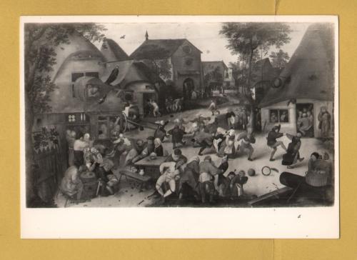 `Pisa, National Museum of San Matteo - Village Ancient by Pieter Bruegel` - Postally Unused - Magit Postcard.