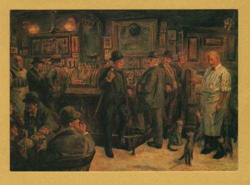 `McSorley`s Cat 1928-29 by John Sloan` - Postally Unused - Arts Council Postcard.