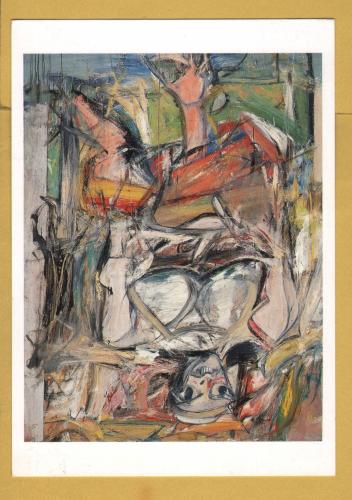 `Woman,l 1950-52 by Willem de Kooning` - Postally Unused - Museum of Modern Art, New York Postcard.