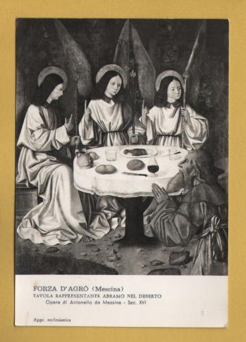 `Forza D`Agro - Table Representing Abraham da Messina by Antonello da Messina` - Postally Unused - Sistema Brevettato Postcard.