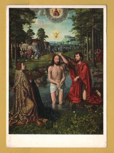 `Christ`s Baptism by Gerard David` - Postally Unused - Corten Postcard.