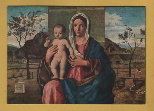 `Virgin and Child with Landscape by Giovanni Bellini` - Postally Unused - Edition of the Million Postcard.