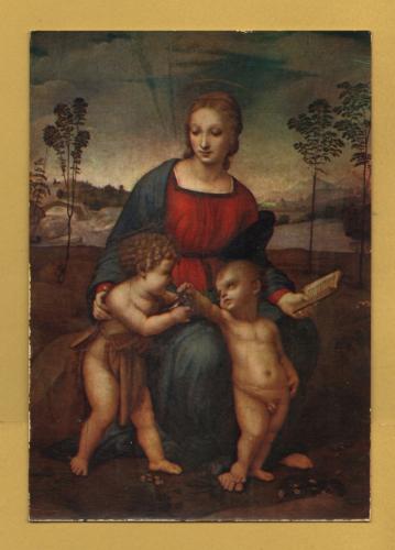 `Florence, Uffizi Gallery - Virgin with the Goldfinch by Raphael` - Postally Unused - FUD Postcard.